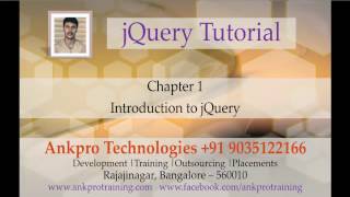 jQuery 1  Introduction to jQuery  Features of jQuery  What is jQuery [upl. by Fatsug]