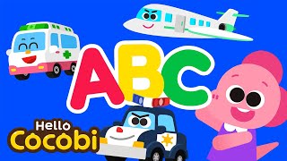 Vehicle ABC Song  Nursery Rhymes amp Kids Songs  Hello Cocobi [upl. by Heyman]