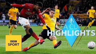 Highlights Wolves 21 Manchester United  FA Cup  BBC Sport [upl. by Sileas]