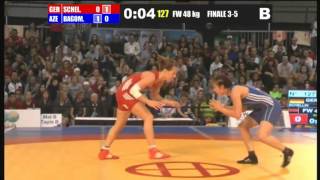 2012 Frauen Weltmeisterschaften 48kg Jaqueline Schellin GER vs PBagomedova AZE [upl. by Ploss562]