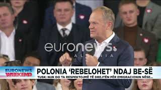 POLONIA ‘REBELOHET’ NDAJ BEsë Tusk Nuk do ta respektojmë të drejtën për emigracionin nëse [upl. by Aicemaj]