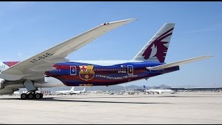 MAKING OF  The painting of Qatar Airways Barça airplane [upl. by Nale955]