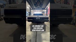 Destroked sbc dz302 solid roller cam idle z28 sbc cammed hotrod [upl. by Atsahc]