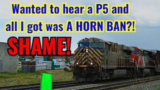 STUPID HORN BAN CN 3923 East Leading CN M348  Stony Plain AB [upl. by Krystle]