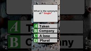 What Is the Best Synonym for Single youtubeshorts shortsviral [upl. by Lairret]