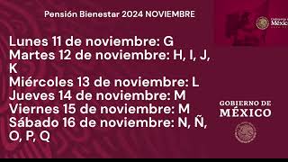 Calendario de Pago de Pensión Bienestar Fecha en Noviembre 2024 [upl. by Abshier]