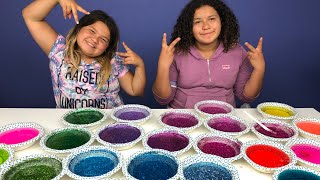 3 COLORS OF GLUE SLIME BOWLS CHALLENGE [upl. by Nhepets]