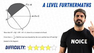 45 Difficulty Polar Coordinates Question  A Level Furthermaths [upl. by Lorena761]