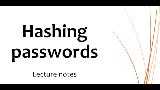 Hashing passwords in Java [upl. by Amlet569]