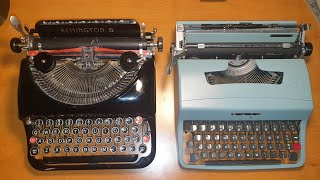 Comparison between Remington Portable 5 Typewriter and Olivetti Lettera 32 Typewriter [upl. by Nicolette509]