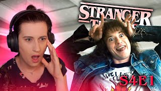 STRANGER THINGS REACTION  Season 4 Episode 1  First time watching [upl. by Ereynihc]