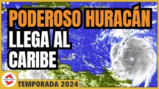 Huracán Beryl se mueve sobre las Antillas Menores Comienza su travesía por el Caribe [upl. by Trant]