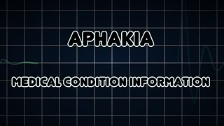 Aphakia Medical Condition [upl. by Caldera]