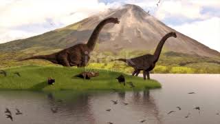 dinosaurs drinking water [upl. by Eanat]