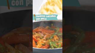 ¿Cómo preparar VAINITAS SALTADAS con POLLO ¡Ideales para el menú semanal🍗 👇 [upl. by Johnstone]