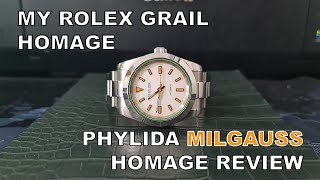 My Rolex Grail Homage  Phylida Milgauss Homage Review [upl. by Aromat811]