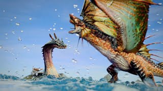 Lagiacrus Vs Plesioth Animation [upl. by Angelica]