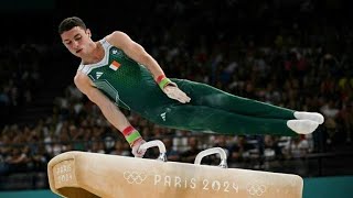 Rhys McClenaghan got scores a 15533 in the men’s pommel horse win Ireland’s third GOLD  incredible [upl. by Alisia177]