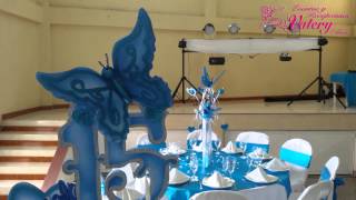 Fiesta 15 Años Decoración Mariposas Azules [upl. by Dietsche]