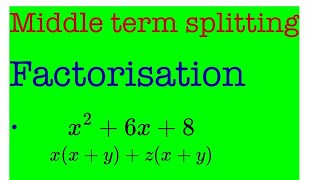 Middle term splitting [upl. by Paige135]