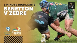 3 Minute Highlights Benetton Rugby v Zebre Rugby  Round 10  Guinness PRO 14 202021 [upl. by Daitzman]