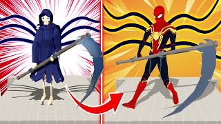 Turn Every Unit into Spider Mans Warrior  Tabs Totally Accurate Battle Simulator [upl. by Otrevlig]