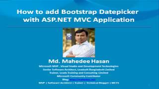 How to add Bootstrap Datepicker in ASPNET MVC Application [upl. by Ticknor]