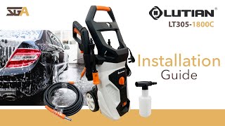 LUTIAN 140Bar 1800W High Pressure Cleaner Water Jet Carbon Brush Motor Pump LT3051800C [upl. by Gagne]