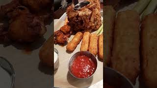 onion loaf with mozzarella and hot wings shortvideo food guam guamlife [upl. by Venditti]