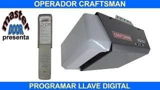 Programar llave digital en operador Craftsman [upl. by Gianna]