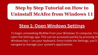 How to Uninstall McAfee on Windows 11  Uninstall McAfee [upl. by Niffirg]