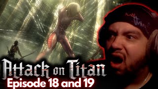 THE FOREST OF GIANT TREES ATTACK ON TITAN EPISODE 18 AND 19 REACTION 1X18 1X19 [upl. by Ahsinrac]