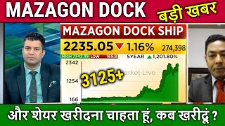 MAZAGON DOCK share latest newsbuy or notmazagon dock share analysismazagon dock share target 2024 [upl. by Ynahteb]