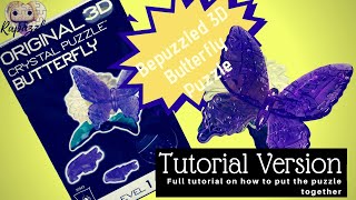 Bepuzzled 3D Crystal Puzzle Butterfly Tutorial Version [upl. by Ravilob960]