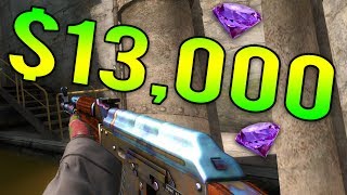 MY BIGGEST TRADE EVER 13000 1 Blue Gem amp Rarest Spectrum Knife CSGOGem Gambling [upl. by Boonie744]