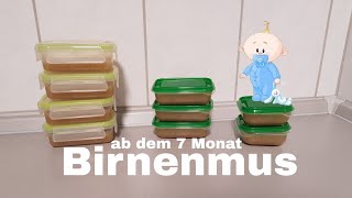 Birnenmus ab dem 7 Monat sowie Nachmittagsbrei Monsieur Cuisine Connect Thermomix [upl. by Dweck399]