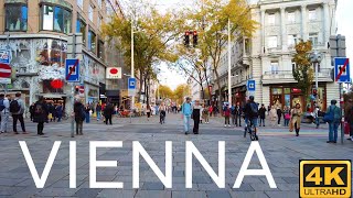 Vienna Walk  Autumn Mariahilfer Strasse Viennas Most Famous Shopping Street [upl. by Anibas]