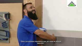 Como renovar a parede da cozinha sem tirar o azulejo antigo  LEROY MERLIN [upl. by Suhail]