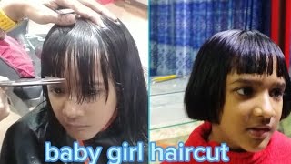 baby hair cuttingbaby girl haircut baby cutting tutorial [upl. by Zelig219]