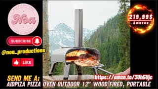 Aidpiza Pizza Oven Outdoor 12quot Wood Fired Pizza Ovens Pellet Pizza Stove for Outside Portable [upl. by Latrice466]