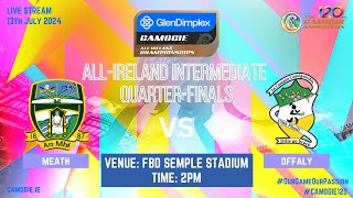 WATCH  Glen Dimplex AllIreland Intermediate Camogie Championship Qtr Final 2024  Offaly v Meath [upl. by Aihcsrop]