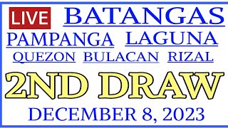 Stl results today 2nd DRAW December 8 2023 stl batangas [upl. by Reltuc]