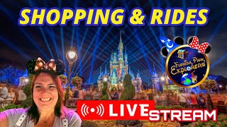 LIVE Magic Kingdom for Fireworks and Disney Shopping [upl. by Enaamuj478]