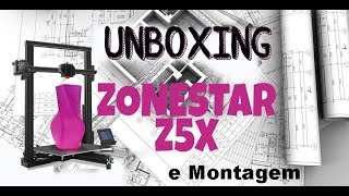 Montagem Impressora 3D Zonestar Z5X [upl. by Ailema]