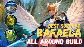 RAFAELA ALL AROUND BUILD THE ONLY BUILD YOU NEED  RAFAELA BEST BUILD 2024  MONILE LEGENDS [upl. by Laved20]