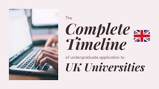 COMPLETE TIMELINE to apply for UNDERGRAD studies in the UK [upl. by Danya87]