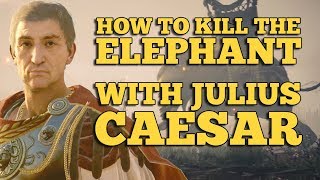 AC Origins How to kill an elephant with Julius Caesar [upl. by Kaylyn]