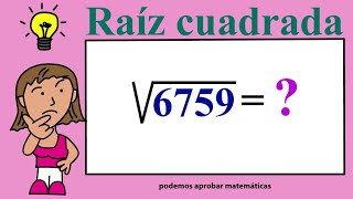 Raíz cuadrada de un número de 4 cifras [upl. by Rekoob750]