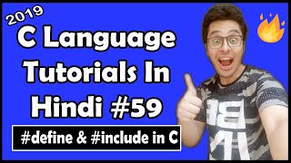 define and include Preprocessor Directives C Tutorial In Hindi 59 [upl. by Elleinnod]