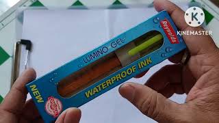 9 Reynolds Lumino Gel Pen Unboxing and Review [upl. by Aikym]